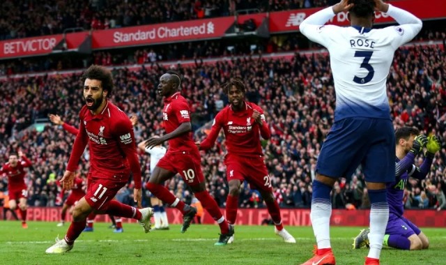  利物浦逆转绝杀热刺登顶积分榜  